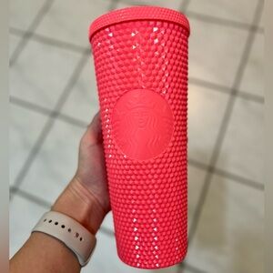Starbucks Venti Large Plastic Cup 24oz Coral